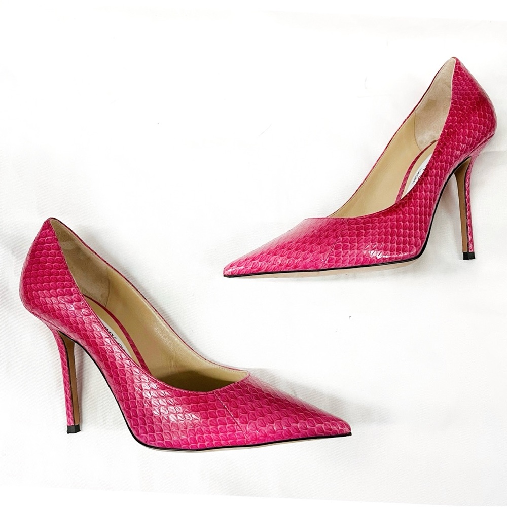 $800 Jimmy Choo Love pump 100 size 37 pink python